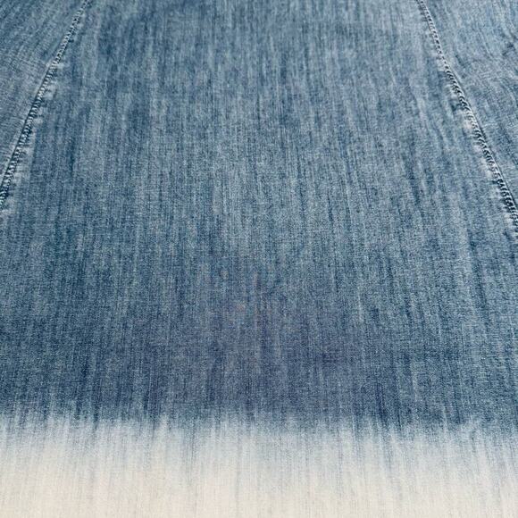 J. Jill Denim Dress Ombre Sleeveless with Pockets Blue White Womens Medium - Picture 12 of 12